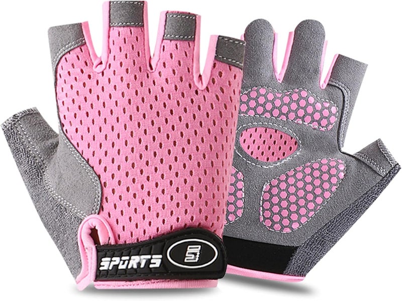 Mawjom Kids-Fingerless-Cycling-Gloves Non-Slip Bike Skating Scooter Gloves for Girls Boys 3-8T - Image 1